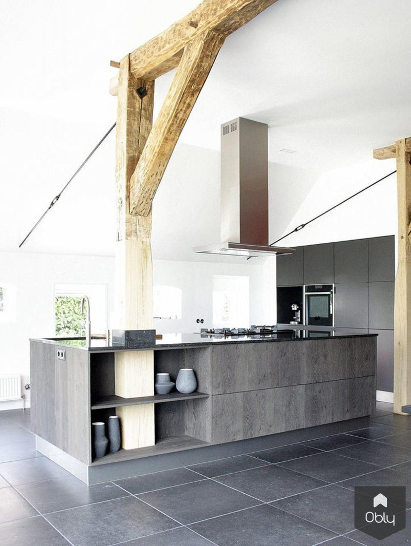 Houten keuken woonboerderij met gebint-Keukenstudio Stormink-alle,Keuken-OBLY