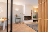 Houten roomdivider in karakteristieke woning-Houten roomdivider-alle,Keuken,Woonkamer-Houten roomdivider in karakteristieke woning -OBLY