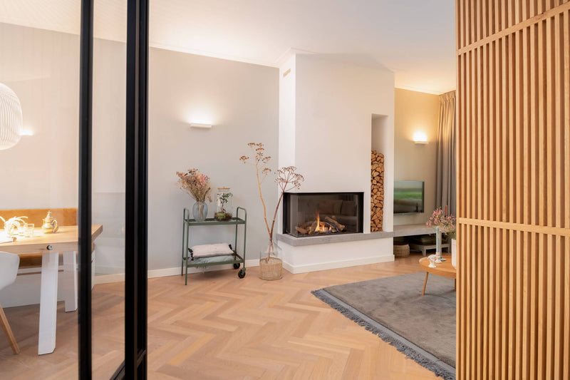 Houten roomdivider in karakteristieke woning-Houten roomdivider-alle,Keuken,Woonkamer-Houten roomdivider in karakteristieke woning -OBLY