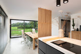 Houten roomdivider tussen kookeiland en eettafel-Houten roomdivider-alle,Keuken-OBLY