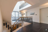 Houten trappen met gedraaid stalen hekwerk-Van Bruchem Staircases-alle,Entree hal trap-OBLY