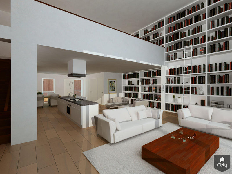 Indeling en inrichting van modern appartement met vide-Suzanne-Holtz-Studio-alle,Woonkamer-OBLY