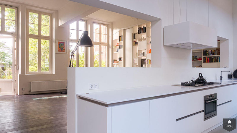Interieur woning in school-Van Os Architecten-alle,Woonkamer-OBLY