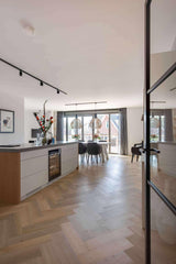 Interieurontwerp en indeling appartement-Lifs Interior Design-keuken-Nieuwe indeling interieur en keuken appartement -OBLY