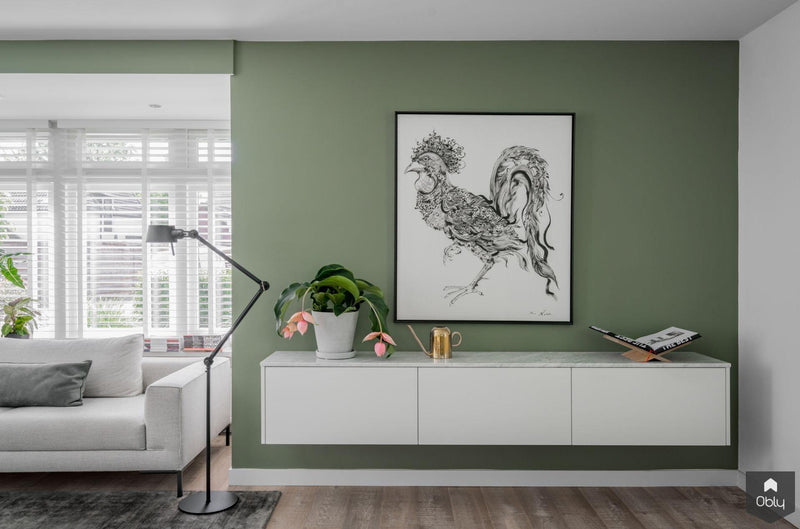 Interieurontwerp met maatwerk meubels woonkamer en hal-BABBET. Interieur: Plan & Design-alle,Keuken-OBLY