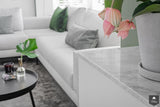 Interieurontwerp met maatwerk meubels woonkamer en hal-BABBET. Interieur: Plan & Design-alle,Keuken-OBLY