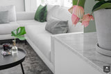 Interieurontwerp met maatwerk meubels woonkamer en hal-BABBET. Interieur: Plan & Design-alle, Keuken-OBLY