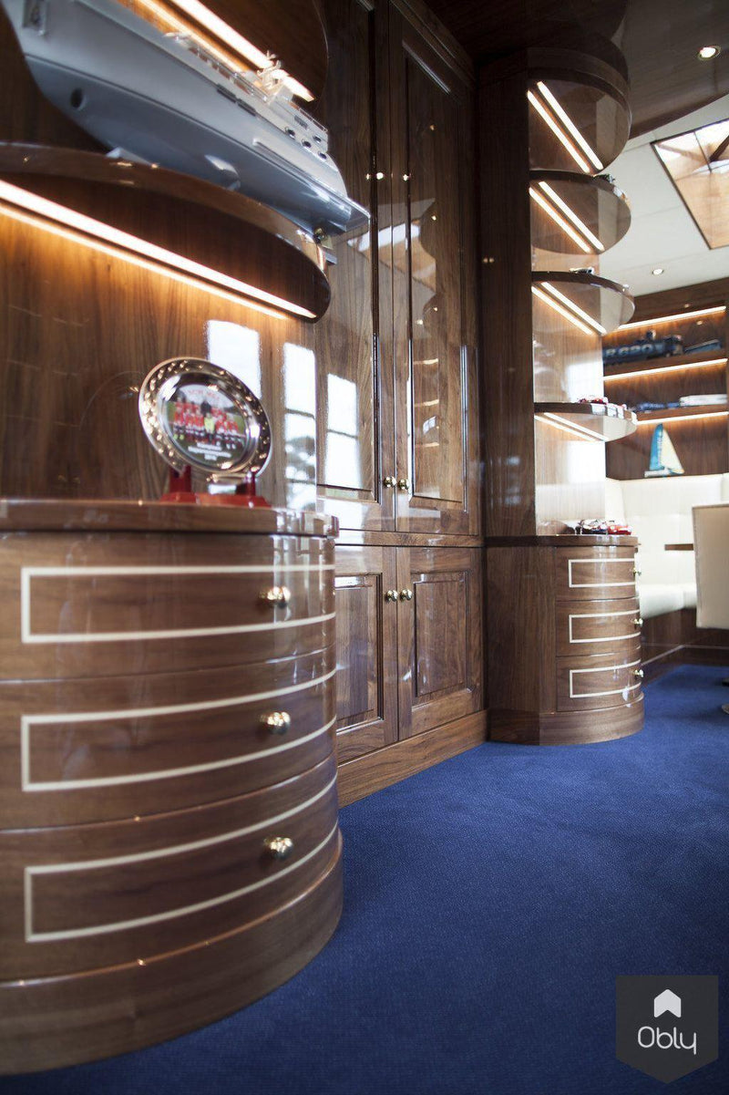Kantoor in villa yacht style-Wood Creations-alle,Woonkamer-OBLY
