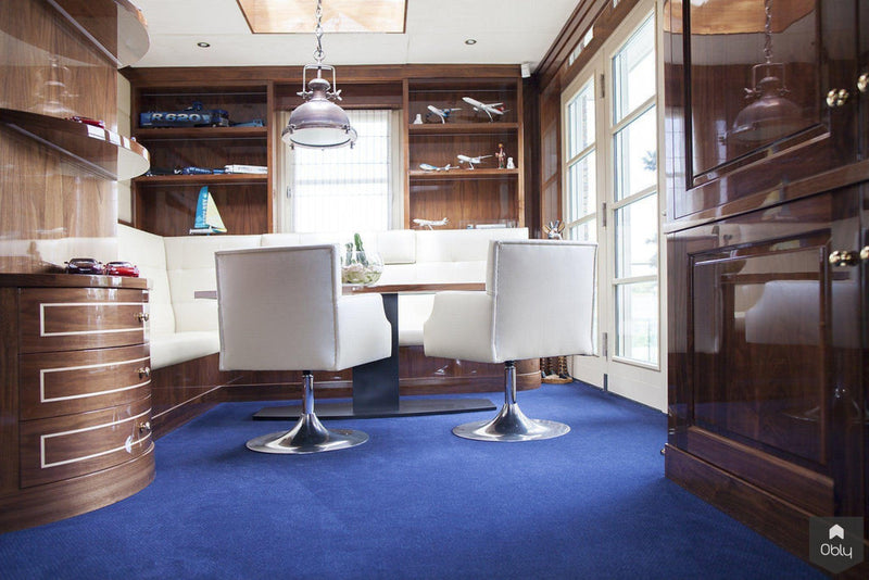 Kantoor in villa yacht style-Wood Creations-alle,Woonkamer-OBLY