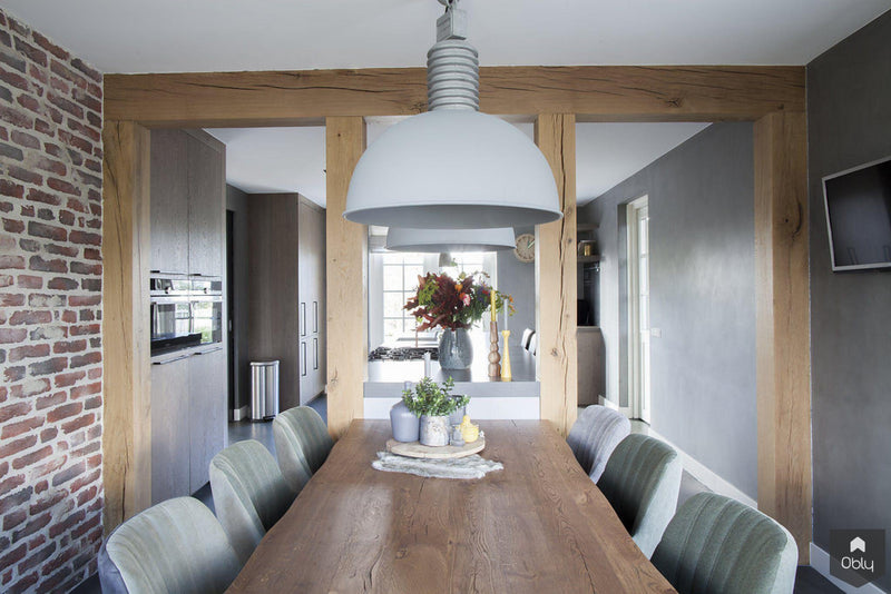 Keuken Stoer eiken hout met werkplek-Wood Creations-alle,Keuken-OBLY