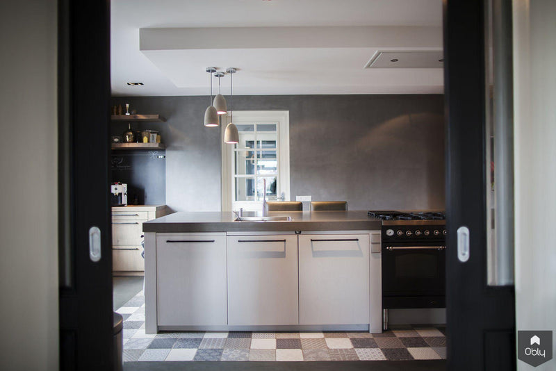 Keuken Stoer eiken hout met werkplek-Wood Creations-alle,Keuken-OBLY