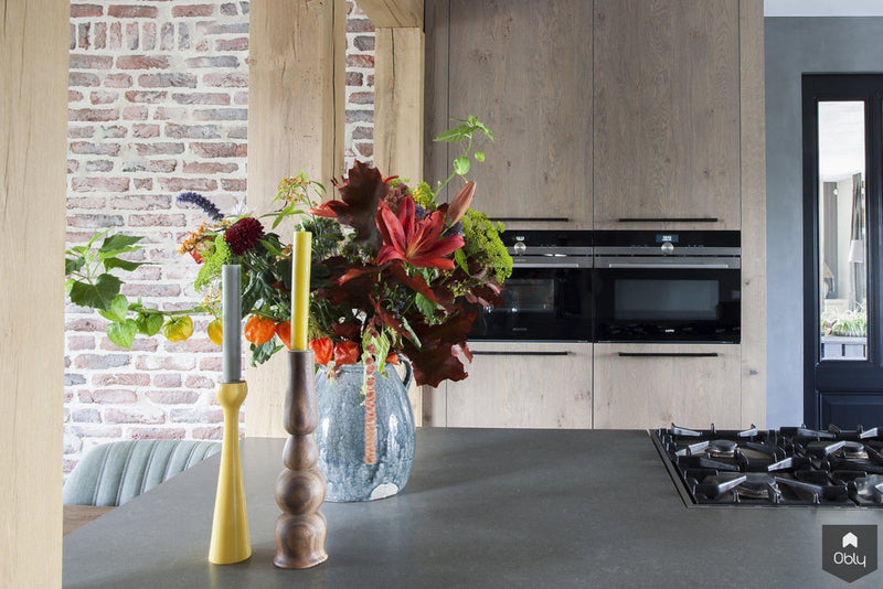 Keuken Stoer eiken hout met werkplek-Wood Creations-alle,Keuken-OBLY