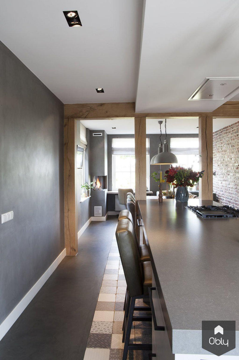 Keuken Stoer eiken hout met werkplek-Wood Creations-alle,Keuken-OBLY
