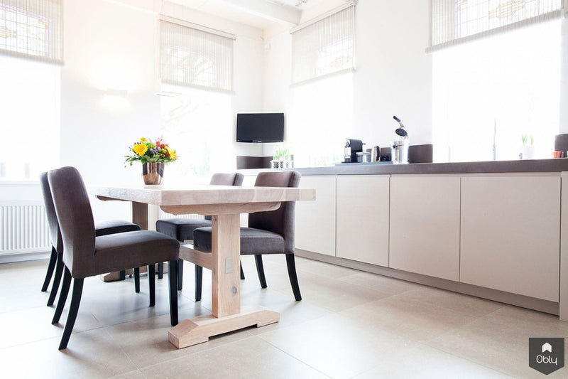 Keuken champagne kleurig met eiken hout-Wood Creations-alle,Keuken-OBLY