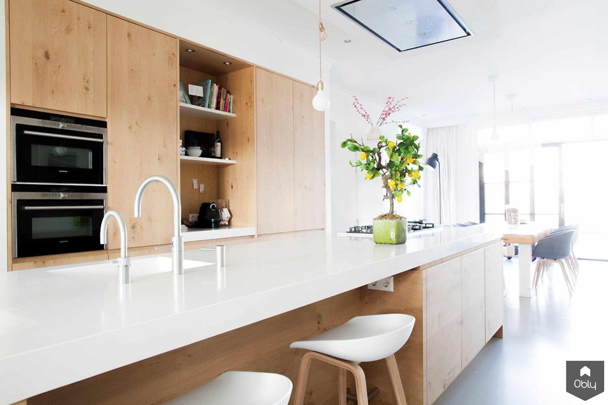 Keuken eiken hout gecombineerd met wit-Wood Creations-alle,Keuken-OBLY