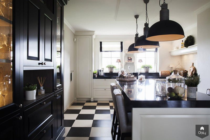 Keuken landelijk klassiek in zwart wit-Wood Creations-alle,Keuken-OBLY