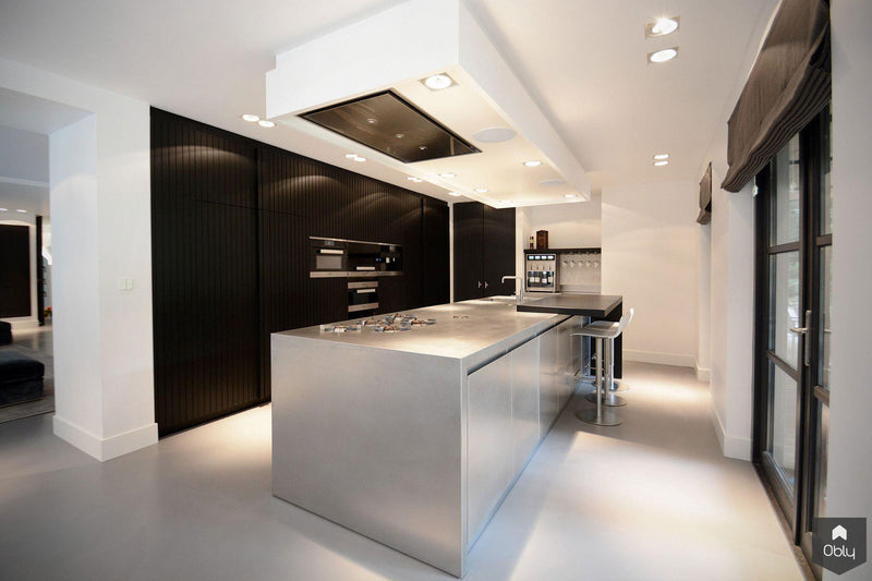 Keuken met RVS eiland-Ecker Interieur-alle,Keuken-OBLY