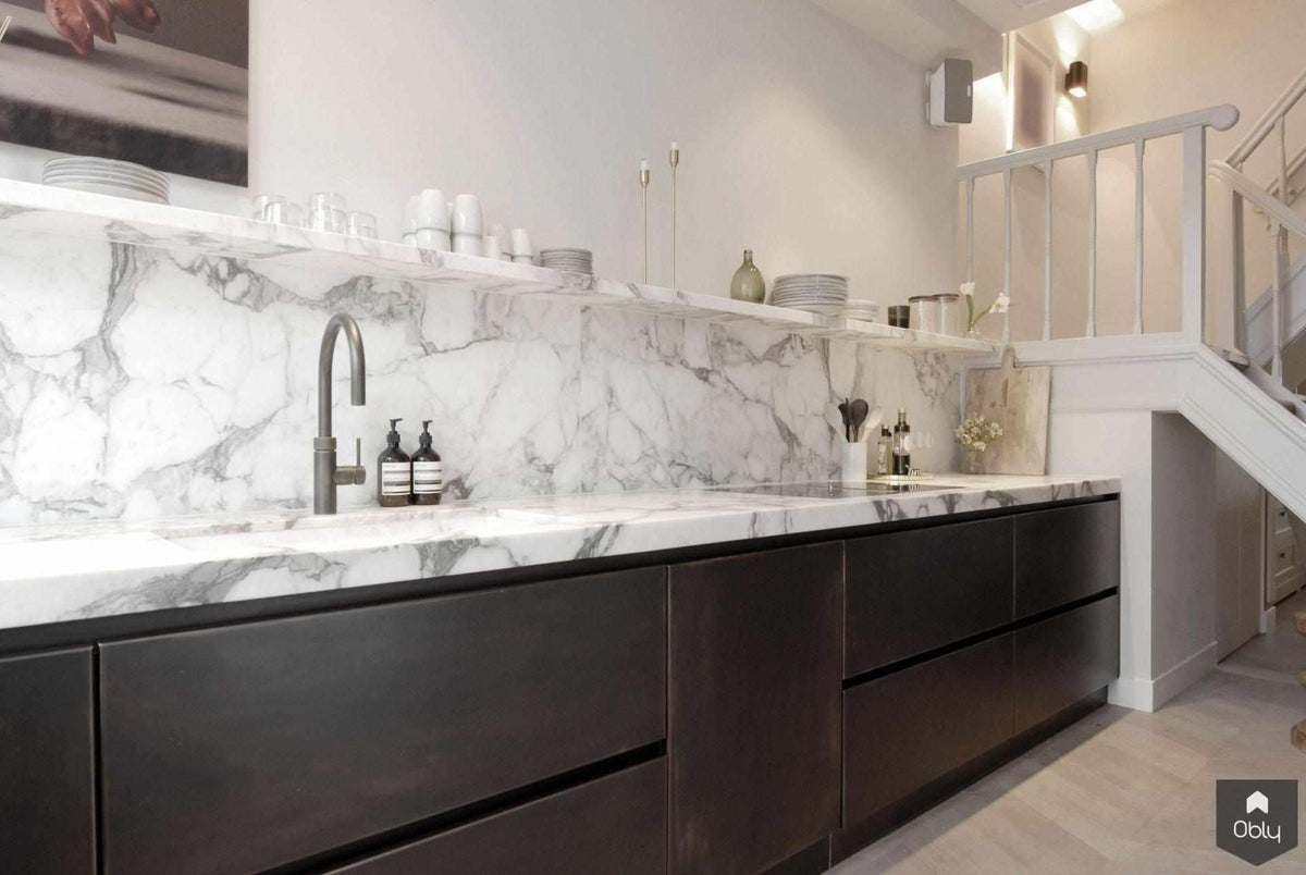 Keuken met marmer en messing-DBD Interiors-alle,Keuken-OBLY