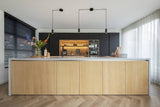 Keuken met mat zwarte hoge kastenwand-Ergoform-alle,Keuken,Woonkamer- Keuken met mat zwarte hoge kastenwand -OBLY