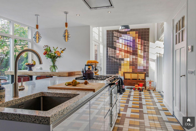 Keuken met terrazzo blad in jaren 30 woning-Keukenstudio Stormink-alle,Keuken-OBLY