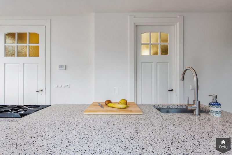 Keuken met terrazzo blad in jaren 30 woning-Keukenstudio Stormink-alle,Keuken-OBLY