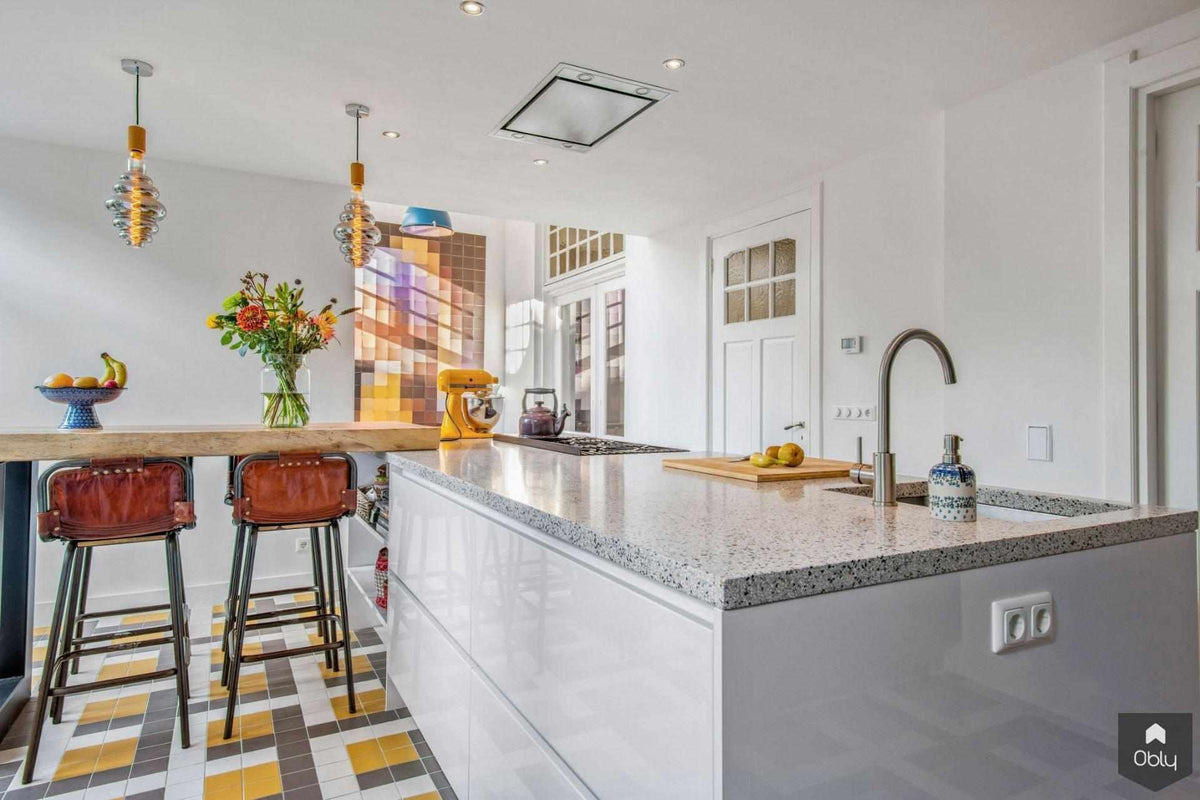 Keuken met terrazzo blad in jaren 30 woning-Keukenstudio Stormink-alle,Keuken-OBLY