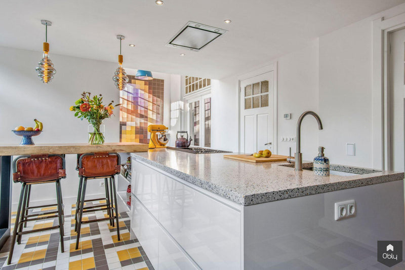 Keuken met terrazzo blad in jaren 30 woning-Keukenstudio Stormink-alle,Keuken-OBLY