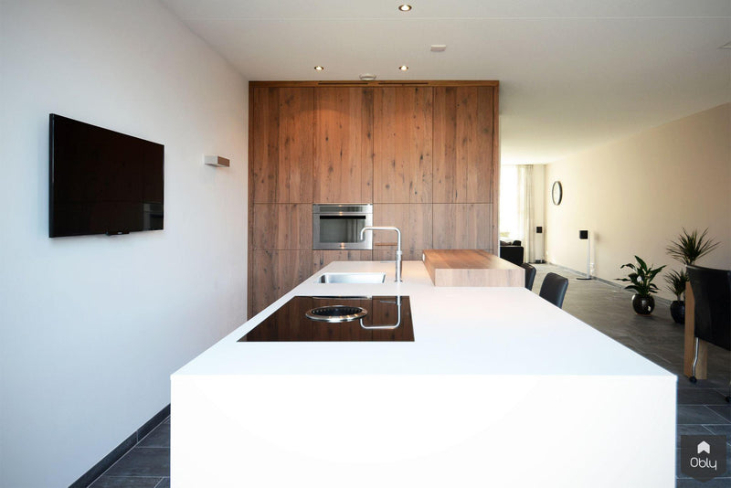 Keuken modern met oud hout-Ecker Interieur-alle,Keuken-OBLY