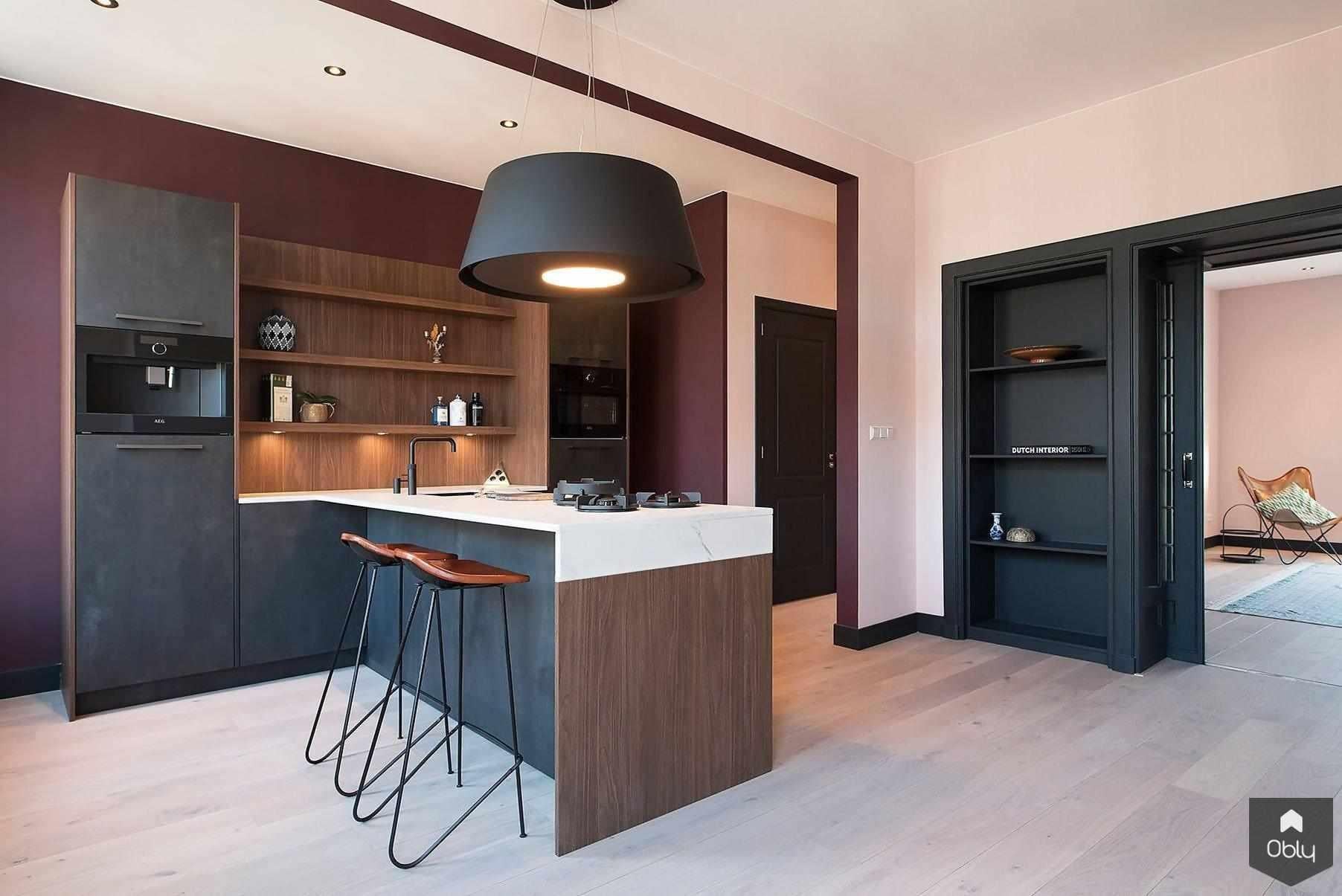 Keuken van blauwstaal en walnoot hout-Kitchenstudio-alle,Keuken-Keuken van blauwstaal en walnoot hout | OBLY.com-OBLY