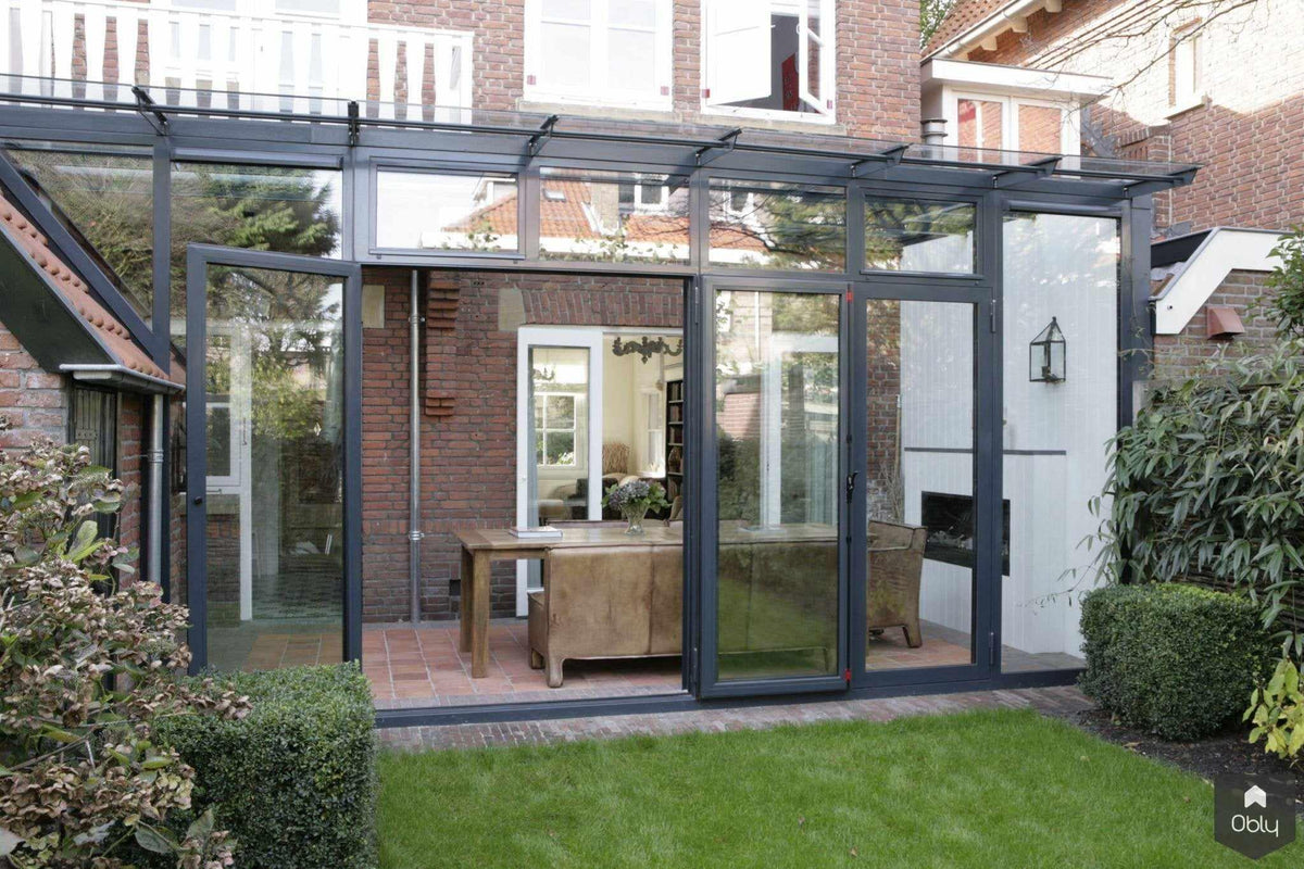 Klassieke stalen serre-Bröring architectuur BNA-Aanbouw,alle,klassieke serre,serre aan huis,serre aanbouw staal en glas,stalen serre,tuinkamer staal en glas-OBLY