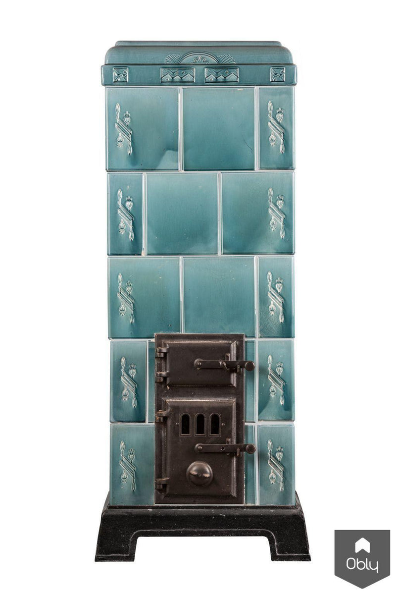 Kleine blauwe tegelkachel-Gloed Tegelkachels-alle,Woonkamer-OBLY