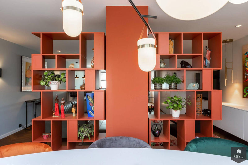 Kleurrijke woonkamer met roomdivider-Aangenaam Interieuradvies-alle,Woonkamer-Kleurrijke woonkamer met roomdivider | OBLY.com-OBLY