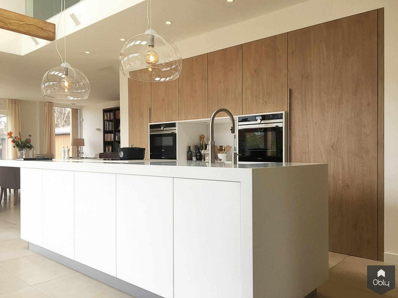 Kookeiland in open keuken met corian werkblad-Keukenarchitectuur Midden Brabant-alle,Keuken-OBLY