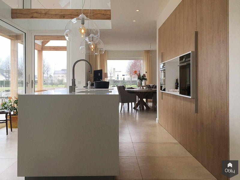 Kookeiland in open keuken met corian werkblad-Keukenarchitectuur Midden Brabant-alle,Keuken-OBLY
