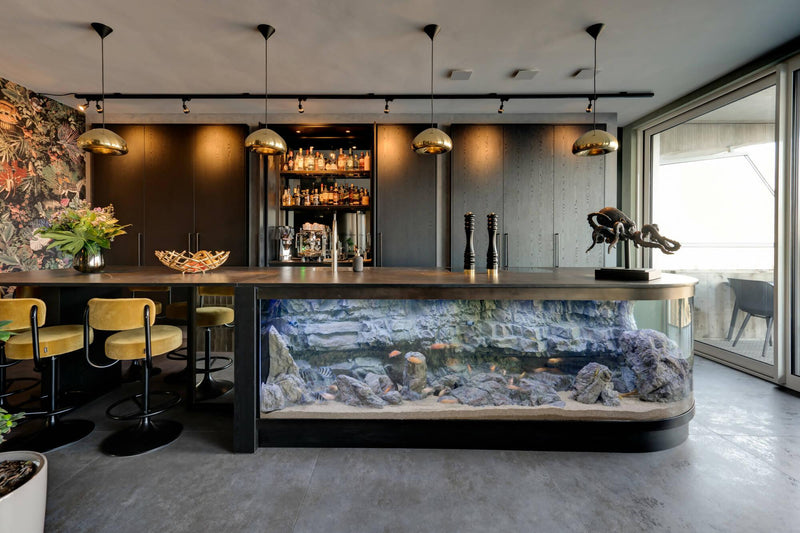 Kookeiland met ingebouwd aquarium-Mint Interieur-keuken-OBLY