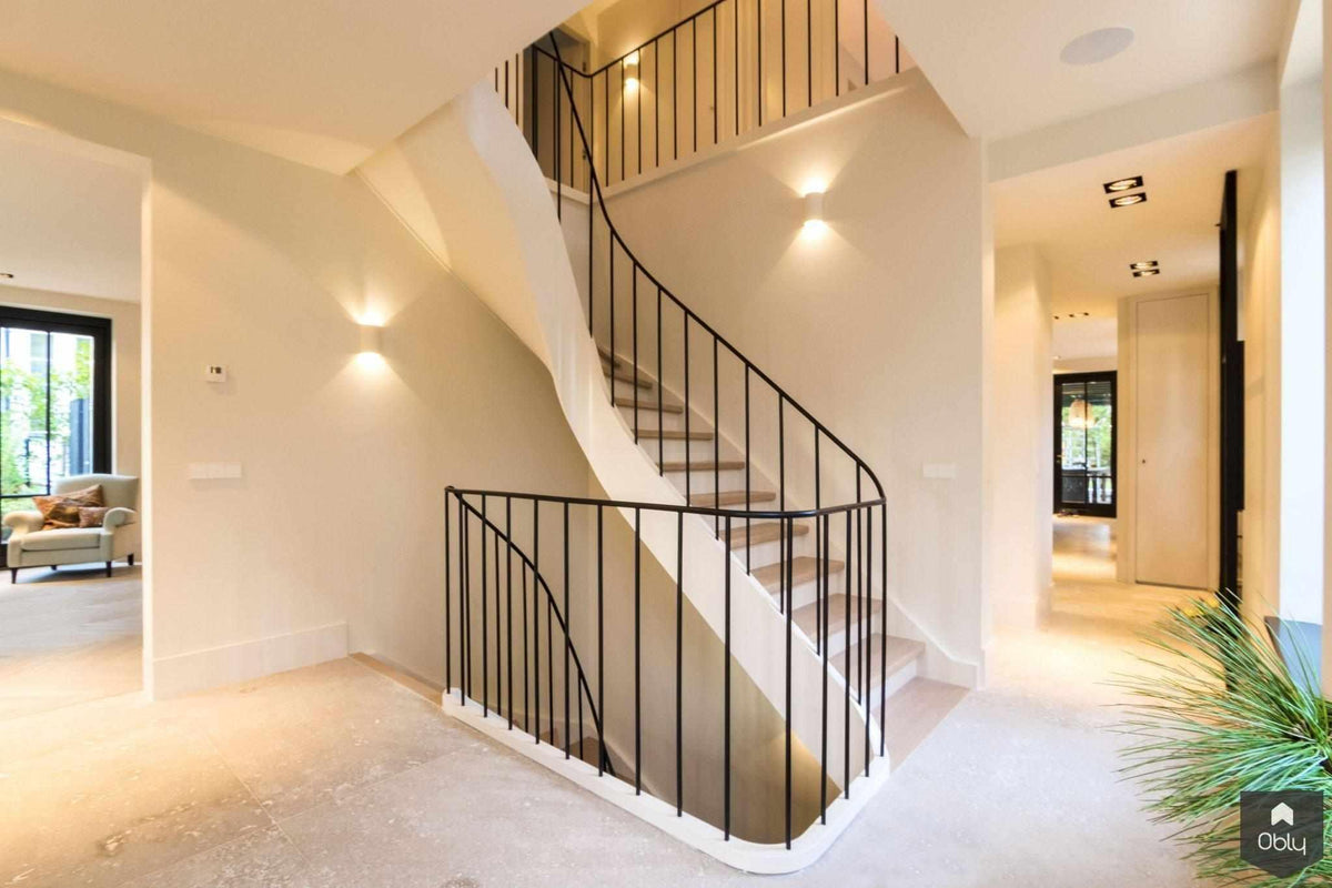 Kwartslag trappen-Van Bruchem Staircases-alle,Entree hal trap-OBLY