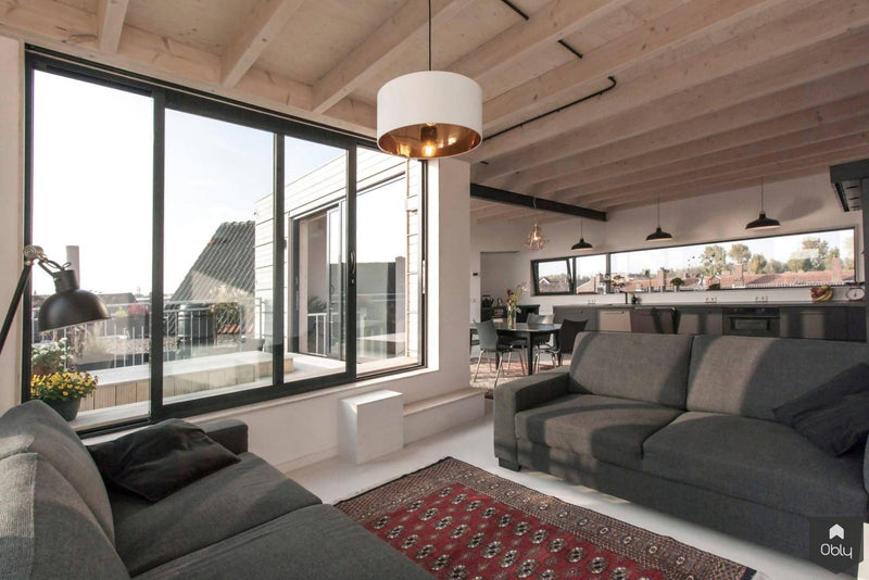 Lichte opbouw met woonkamer en open keuken-Jaren 30 architect-alle,Keuken,Woonkamer-Lichte opbouw met woonkamer en open keuken | OBLY.com-OBLY