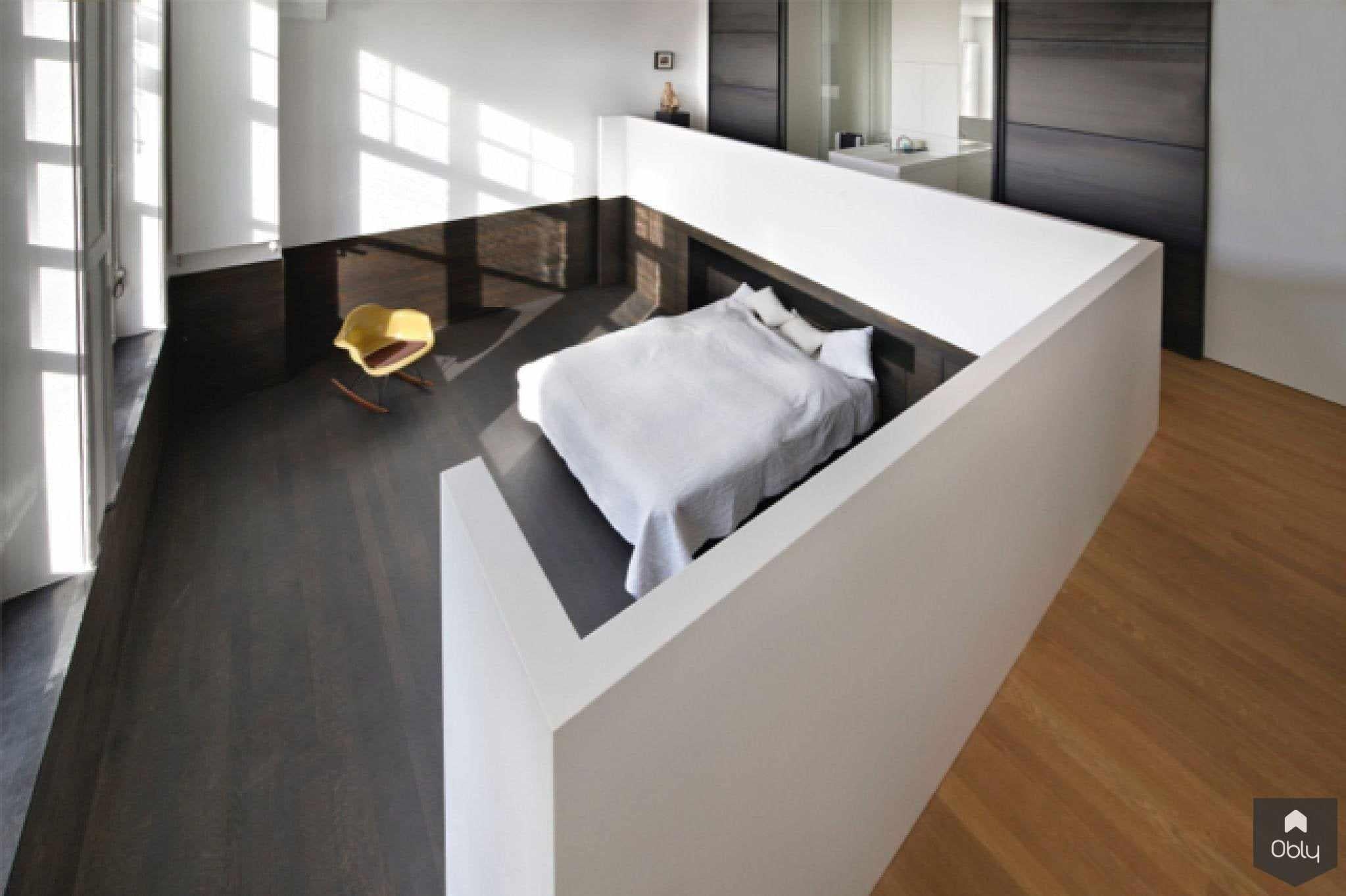 Loft in een voormalige School in Amsterdam-Witteveen Architecten-alle,daglicht,design,grote ramen,herbestemming,karakteristiek,loft,minimalistisch,modern interieur,open ruimte,Slaapkamer,stedelijk wonen-OBLY