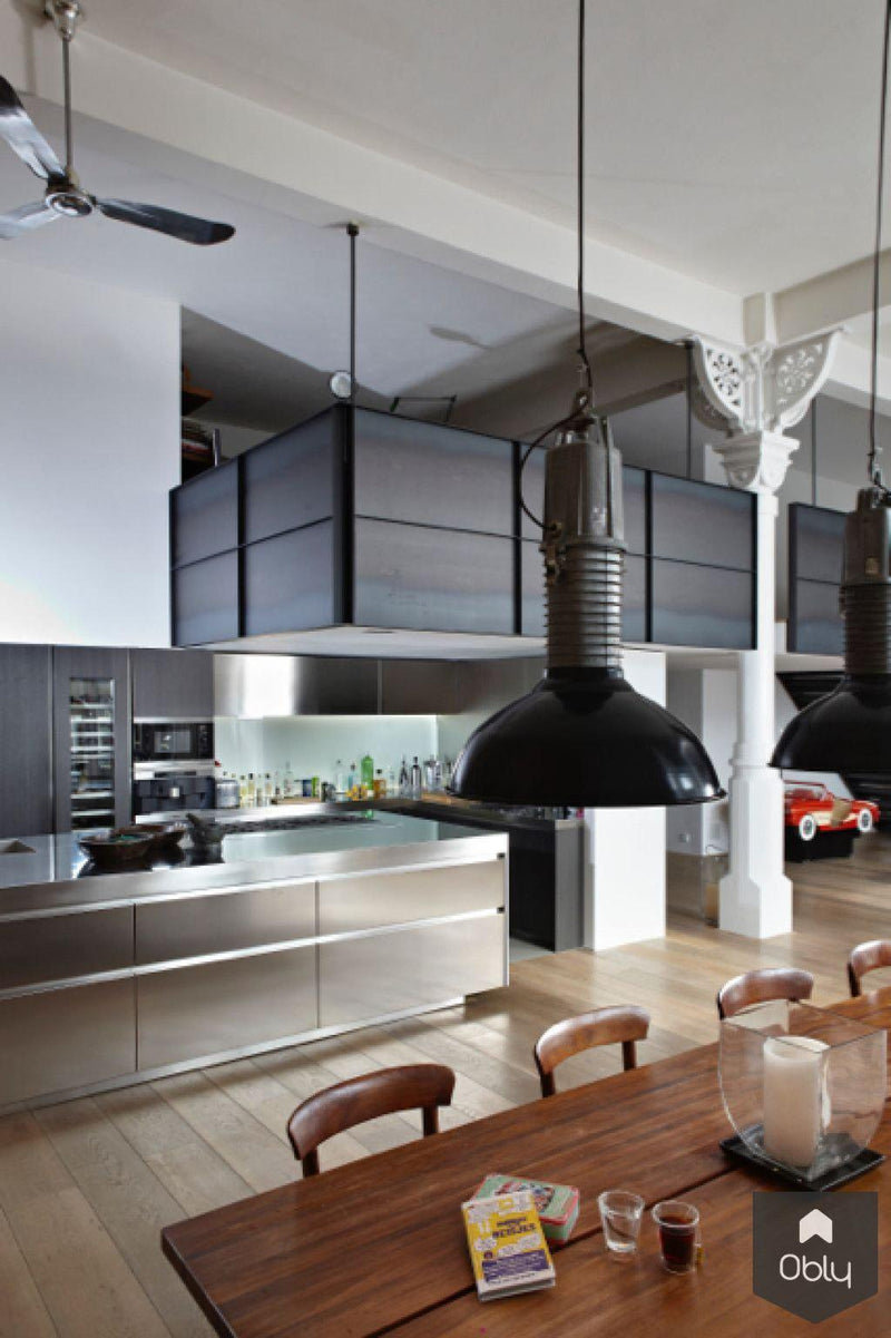 Loft in voormalige School in Amsterdam-Witteveen Architecten-alle,Woonkamer-OBLY
