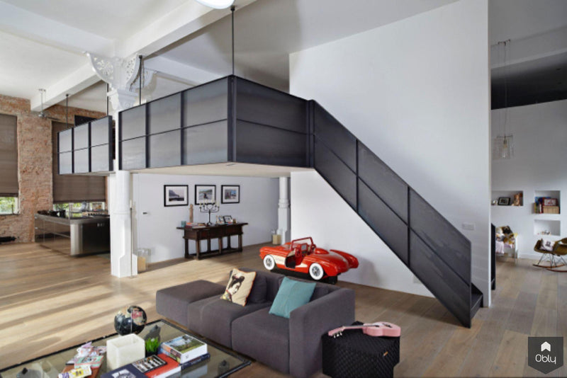 Loft in voormalige School in Amsterdam-Witteveen Architecten-alle,Woonkamer-OBLY