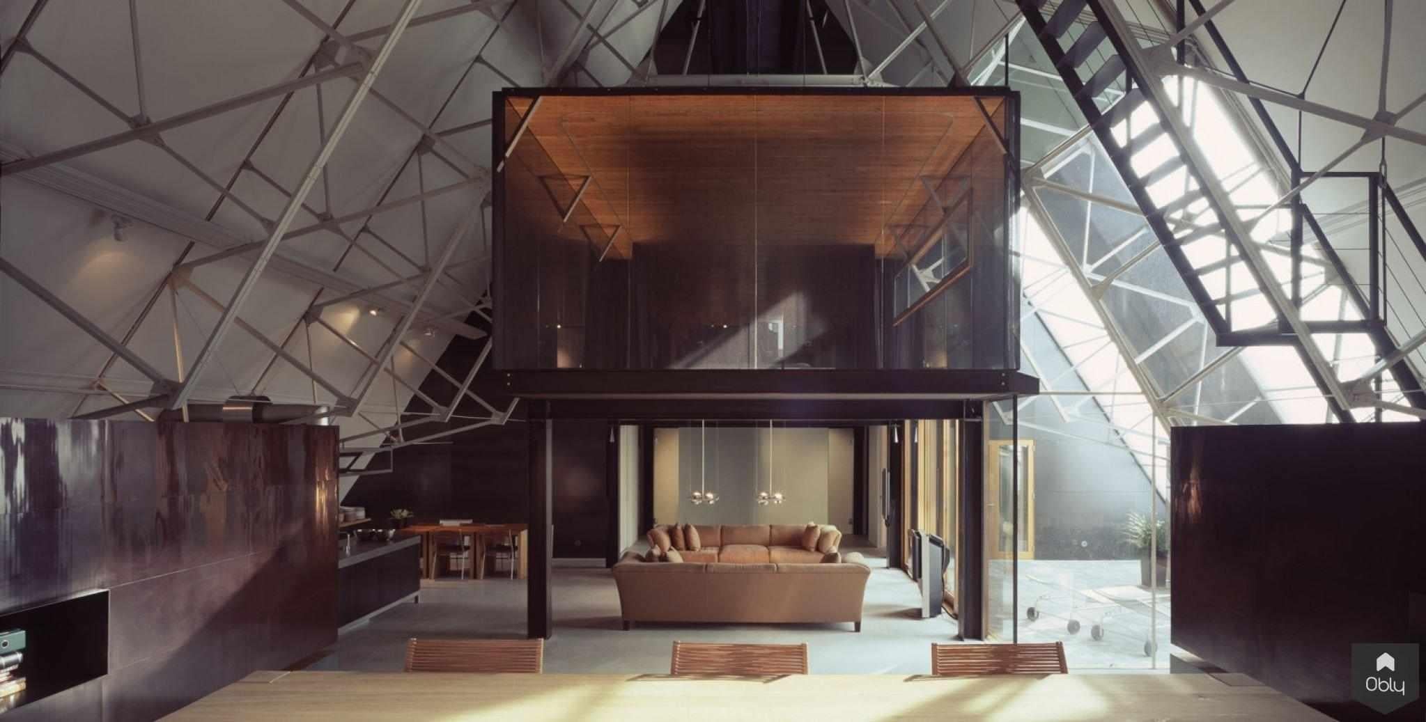 Loft in voormalige kerk in Amsterdam-Witteveen Architecten-alle,herbestemming,hoge ruimte,kerktransformatie,loft,vide,Woonkamer-OBLY
