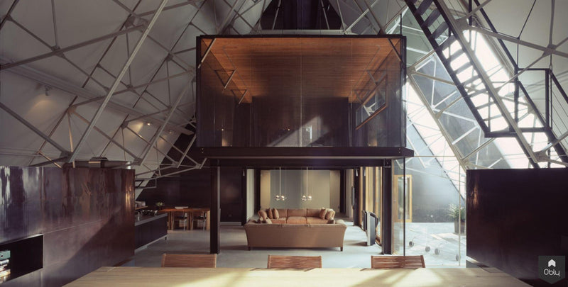 Loft in voormalige kerk in Amsterdam-Witteveen Architecten-alle,Woonkamer-OBLY