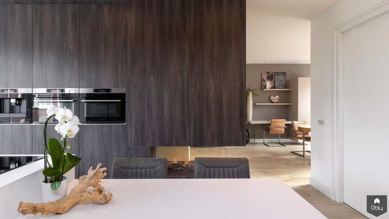 Luxe woonkeuken met open haard-Bert van Vlijmen-alle,Keuken-OBLY