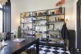 Luxe zwart-wit keuken in de Vondelstraat met glaswand-Bricks / Studio-alle,Industriële keuken stijl,Keuken,Luxe keuken Amsterdam,Open keuken met glaswand,Zwart wit keuken-Luxe keuken Vondelstraat Amsterdam met glaswand-OBLY