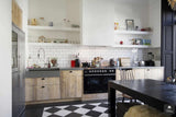 Luxe zwart-wit keuken in de Vondelstraat met glaswand-Bricks / Studio-alle,Industriële keuken stijl,Keuken,Luxe keuken Amsterdam,Open keuken met glaswand,Zwart wit keuken-Luxe keuken Vondelstraat Amsterdam met glaswand-OBLY