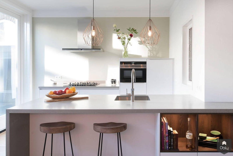 Mat witte keuken met geïntegreerd dressoir-Kitchenstudio-alle,Keuken-Mat witte keuken met geïntegreerd dressoir | OBLY.com-OBLY