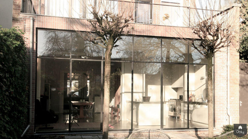 Minimalistische stalen pui in jaren 20 woning-DdP-Architectuur-alle,Keuken-OBLY