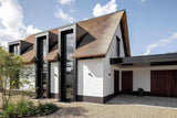 Modern Landhuis met uitbouw-Spanjers Architect-alle,Exterieur vrijstaand,glaspartijen,hout en riet,landelijke architectuur,modern landhuis,moderne woning,uitbouw-Modern Landhuis met uitbouw-OBLY
