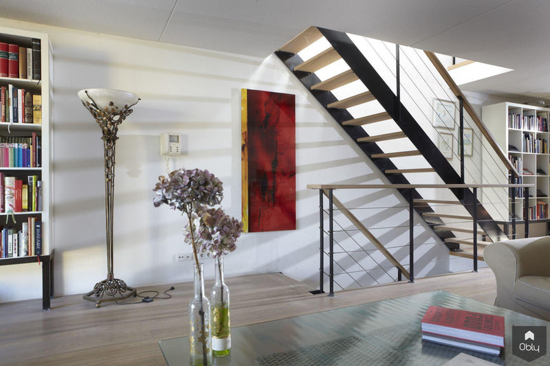 Modern pakhuis Amsterdam-HOYT Architecten & Bouwmanagers-alle,Woonkamer-OBLY