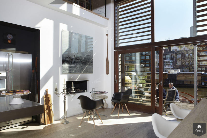 Modern pakhuis Amsterdam-HOYT Architecten & Bouwmanagers-alle,Woonkamer-OBLY